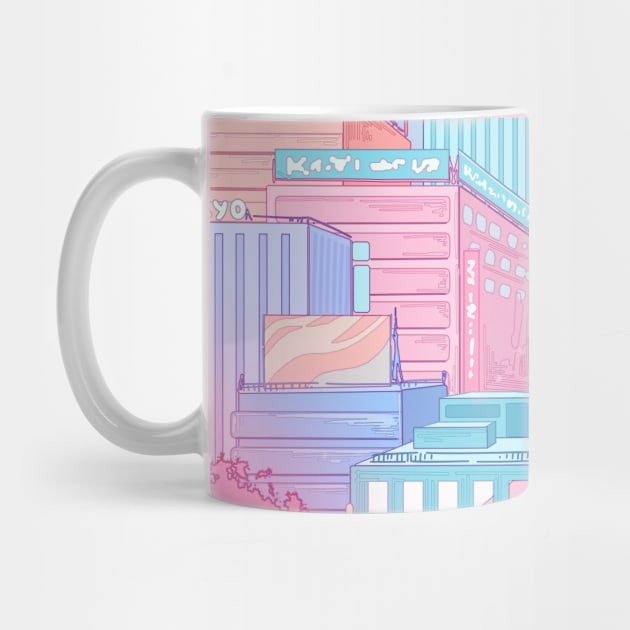 The  pastel Tokyo cityscape by AnGo